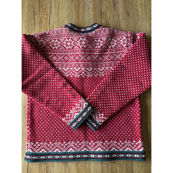 L.L. Bean Women's Vtg Merino Lambswool Snowflake Sweater Size Small - Picture 7 of 7
